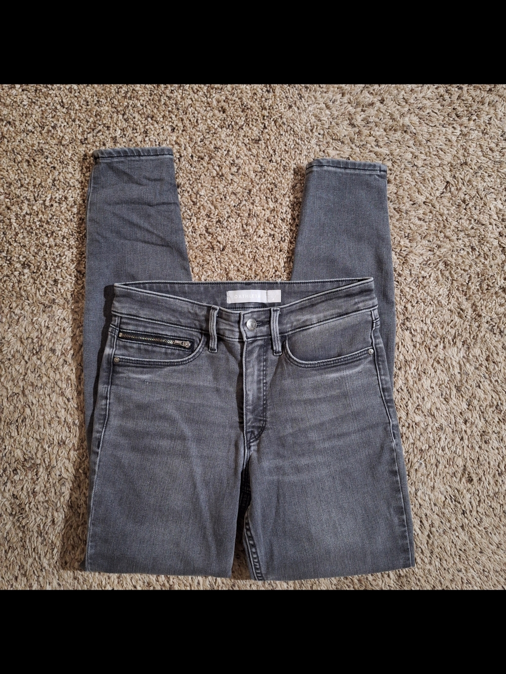 Athleta Sculptek Skinny Jeans Dark Grey Size 4